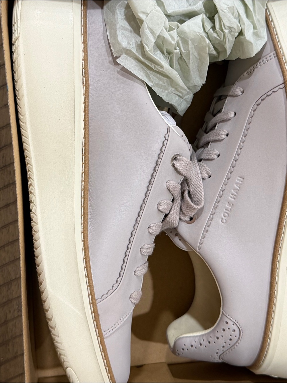 Cole Haan Lavender-Tone Leather Low-Top Sneakers